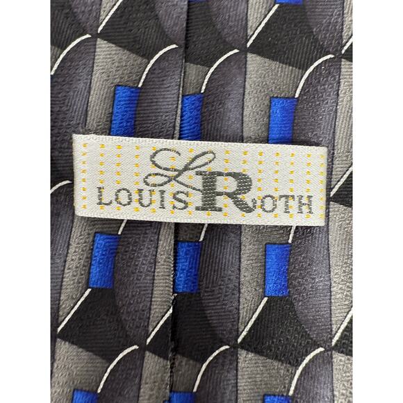 Louis Roth LOT Of Four Men's Neck Ties Shell 100% Silk Various Colors Patterns - Picture 9 of 10